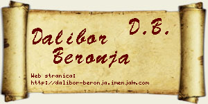 Dalibor Beronja vizit kartica